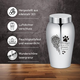 Urns for People Ashes Keepsake Cremation Urn Personal Funeral Urn for Pet or Human Ashes Memorial Ash Keepsake (Wing Paw)