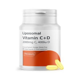 ProHealth Liposomal Vitamin C 2000mg + Vitamin D3 400IU softgels 30 Days Supply