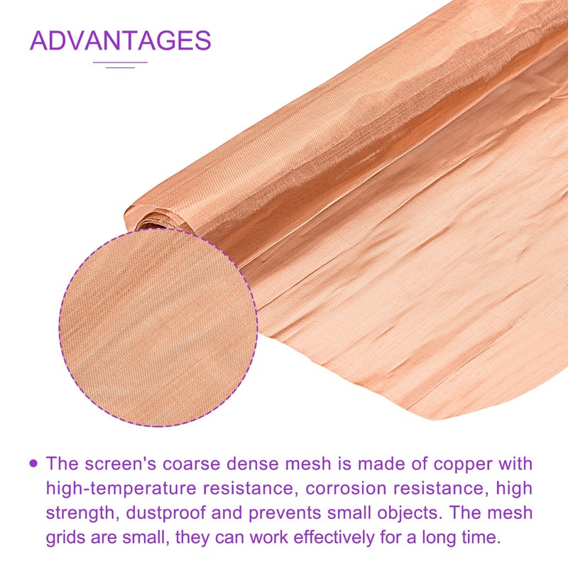 DMiotech 1 Pack Copper Screen Mesh Filtration Cloth, 40x12inch 200