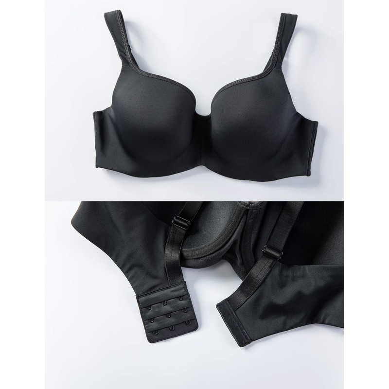 DELIMIRA Women's Seamless Balconette Bra Plus Size Full Coverage Underwire