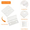 sourcing map 4 x Acrylic Hinges 1.8 x 1.5 Inch