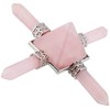 SUNYIK Stone Pyramid Energy Generator, Healing Crystal Point Four Directions