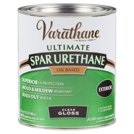 Varathane 242180H Classic Clear Oil Based Outdoor Spar 275 Voc Urethane, Quart, Gloss Finish