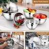 LIANYU Mixing Bowls with Visible Airtight Lids Set, 6Pcs Stainless
