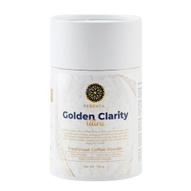 REGENZA Regenza - Golden Clarity Ultra - Freshroast Coffee Powder with Maca Root, Lions Mane & Reishi - 150g - Mushroom Coffee - Fuel Your Mind & Body - Immune System Booster - UK Made