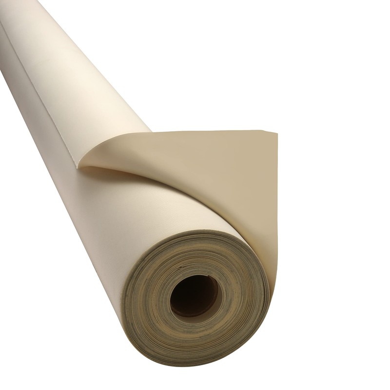 Marine Vinyl Upholstery Fabric Cream White Sample 3" x 3"