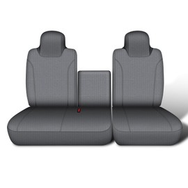 Yudara Custom-Fit Front Seat Cover for 2006-2025 Isuzu NPR, Premium Automotive Bucket Seat Cover with Molded Headrests, Airbag Compatible, Quick Setup Interior Cover for 2006-2025 Isuzu NPR