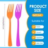 Kochorie 180 Pcs Bright Rainbow Plastic Forks Disposable Silverware Heavy