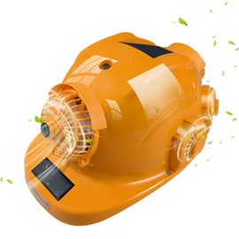 Smart Construction Hard Hat with 8 Fans and 2 Solar Panels, Bluetooth Music Safety Helmet, USB Charging Hard Hat for Construction and Home Improvement,Yellow,22000mA