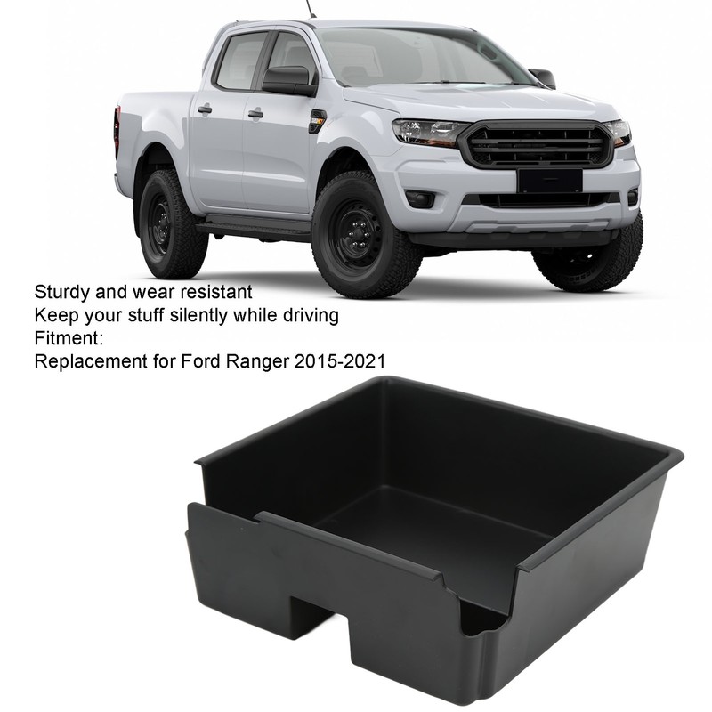 Center Console Storage Tray ABS Armrest Organizer Box Cubby Drawer