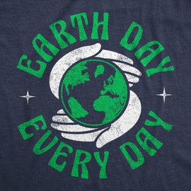 Mens Earth Day Every Day T Shirt Funny Saying Retro Planet Graphic Novelty Tee for Guys Mens Funny T Shirts Vintage T Shirt for Men Funny Environmental T Navy - XXL
