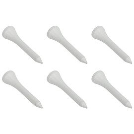 Alomejor Tees de Golf Profesionales, 50 Piezas de Madera de Arce, Blanco, Buena Dureza, tee de Golf de Sujeción Estable para Exteriores (42mm)