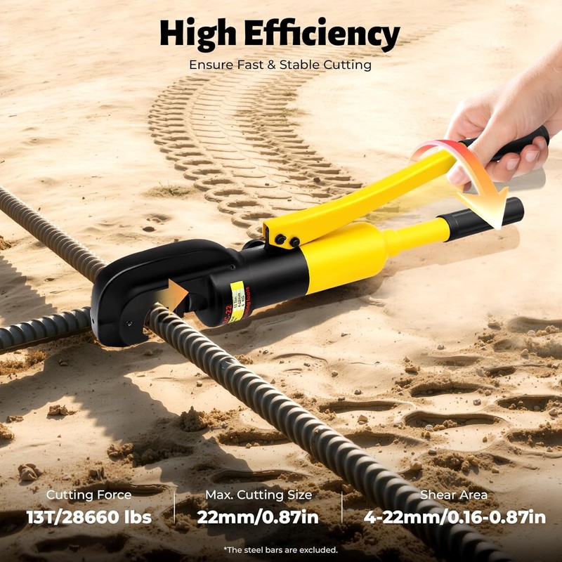 12 Ton Hydraulic Bolt Cable Cutter, Rebar Cutter Rebar Min-Max