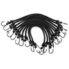 com-four® 10-piece set of rubber straps with reflective strips -