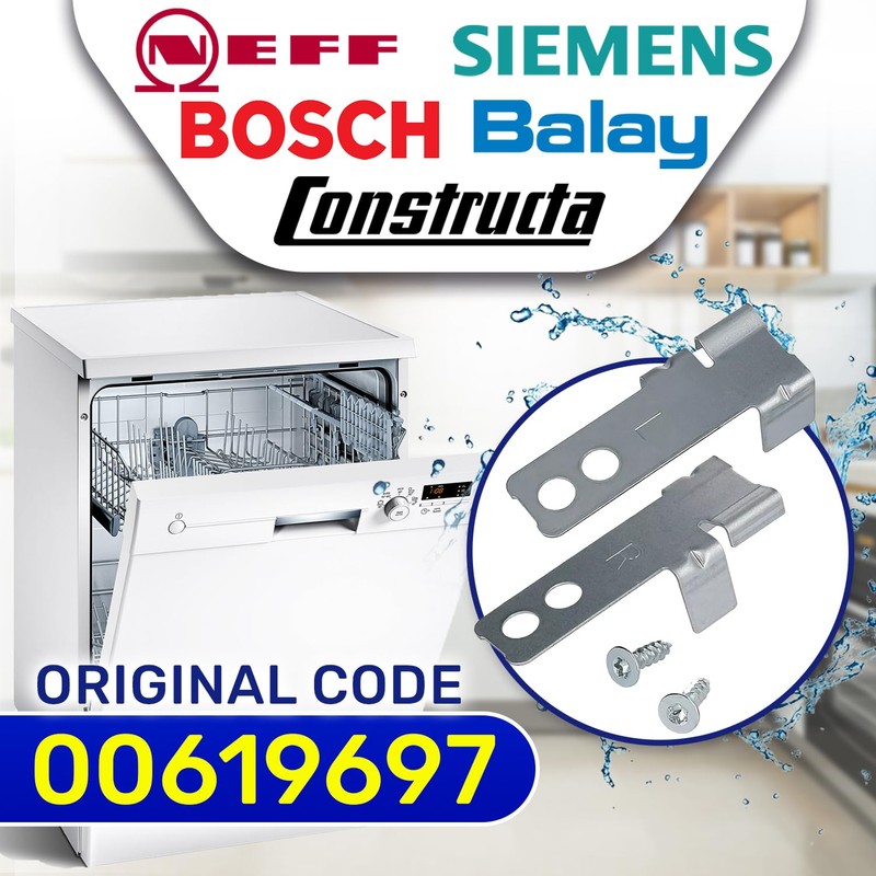 2 Pieces Brackets for Mounting the Built-In Dishwasher with the