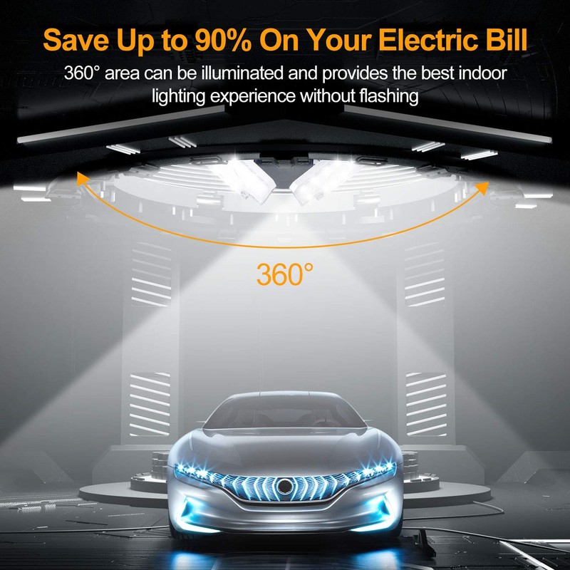 KERNOWO LED Garage Lights, 140W 18500 Lumens Garage Lighting, 6000K