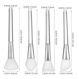 CALLARON 4 Piezas Brochas De Silicona Para Mascarillas Faciales Herramientas De Aplicación Precisa Para Mascarillas De Barro Y Arcilla Y Fáciles De Li