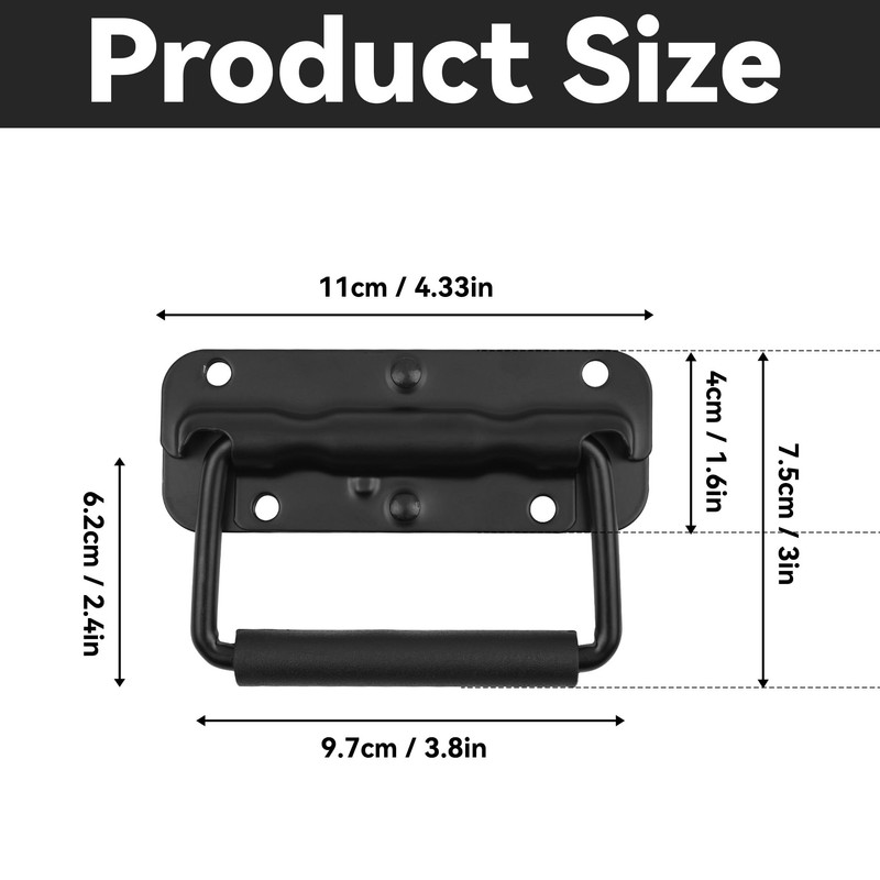 JIMDOAYO 2 Pack Spring Loaded Handles, Heavy Duty Rubber Grip