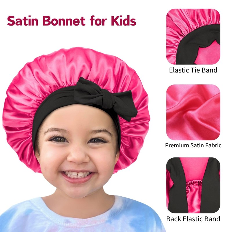 Gorro de pelo de seda satinado: 2 capos para niños