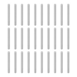 sourcing map 50pcs Dowel Pins M2(2mm) x 22mm 304 Stainless Steel Cylindrical Shelf Support Peg Pin Rod Fasten Elements for Metal Devices Wood Furniture DIY Installation, Silver