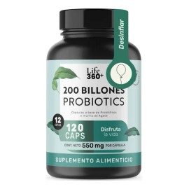 Probióticos De 200 Billones Life360+ 120 Cápsulas A Base de Probióticos e Inulina de Agave