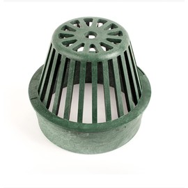 Premium USA Made 6" Inch Outdoor Round Atrium Drain Grate Cover - Fits 6" Inch Sewer & Drain Pipe/Fittings, Also Fits Triple Wall Pipe & Corrugated Landscape Pipe 6" (GREEN)