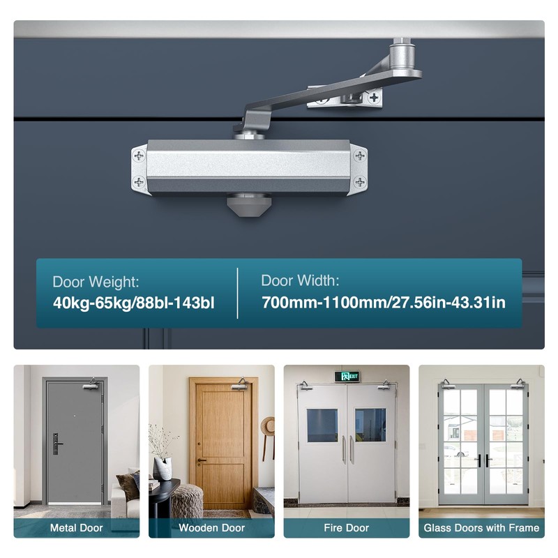 Calzibeno Automatic Door Closer, Door Closer for Home