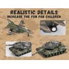 Crelloci Diecast Fighter Jet Toy Tank 5PCS Set-Pull Back Army