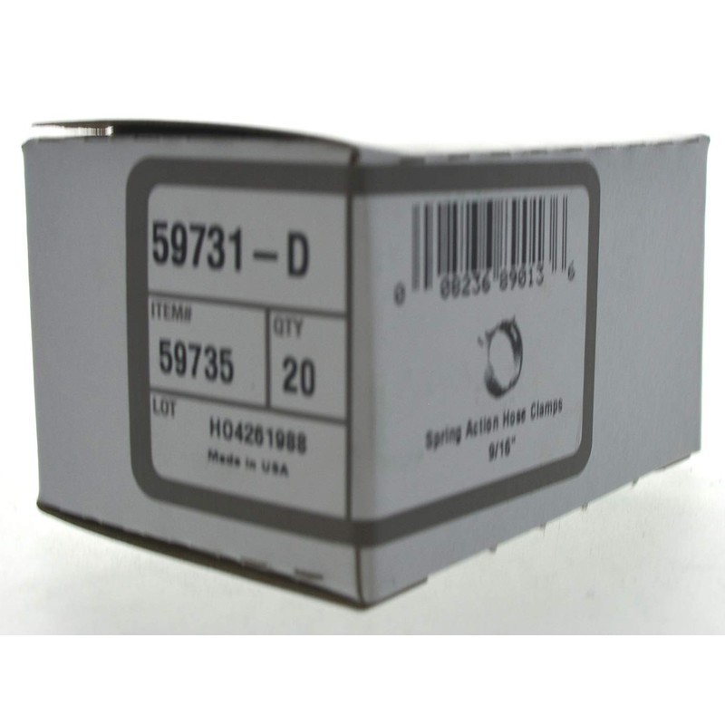 The Hillman Group 59735 Spring Action Hose Clamp, 9/16-Inch, 20-Pack