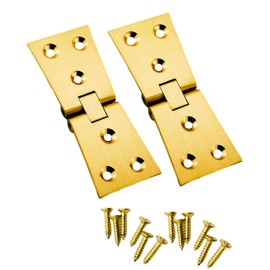 Pair of Brass Flap Hinges Table Folding Flip Top Hinge,Brass Butler Tray Hinges Flip Concealed Furniture Hardware (104mmx40mm)
