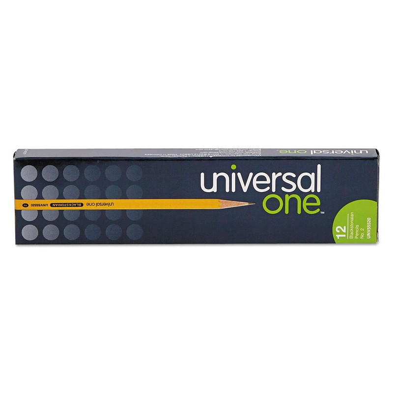 Universal Deluxe Blackstonian Pencil, Hb (#2), Black Lead, Yellow Barrel,