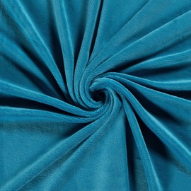 Double Sided Coral Cuddle Fleece Fabric Material Aqua Blue 1MTR