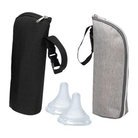 Pack of 2 Bottle Bags and 2 Dummies, Insulated Bottle Bag, Portable Bottle Bag, Suitable for Travel and Outdoor Use