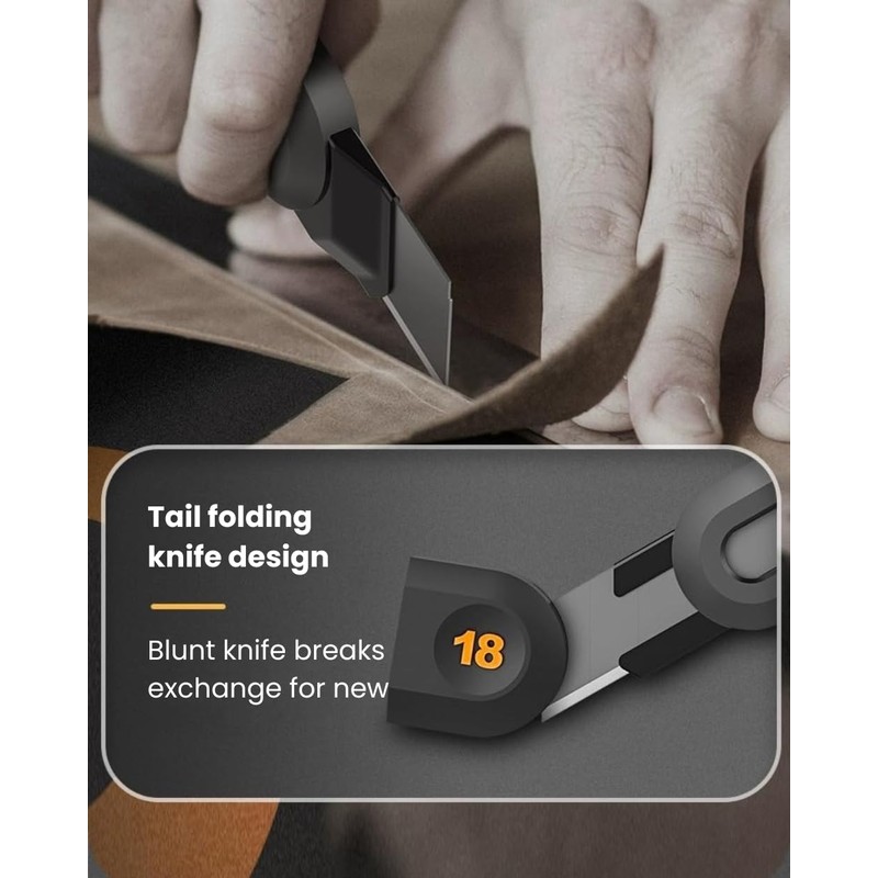Deli Precision Utility Knife – Retractable Non-Stick Box Cutter DIY