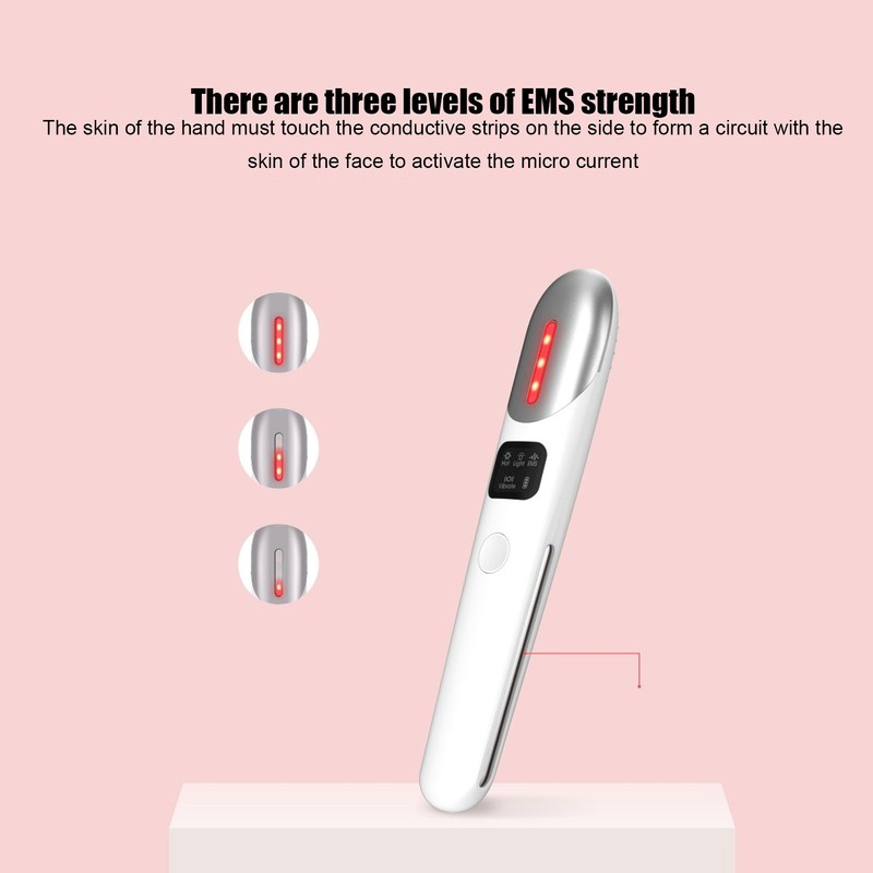 Eye Massage Pen Electric Hot Compress EMS Eye Massager Dark