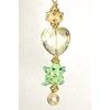 Artisan Tree Frog with Faceted Glass Heart Ceiling Fan Pull