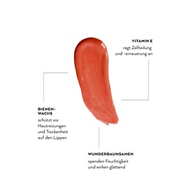 UND GRETEL Naturkosmetik KNUTZEN Lip Gloss - Nourishing, Highly Pigmented, Natural and Certified - Colour Matte Apricot 01
