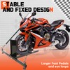 ECOTRIC Motorcycle Wheel Chock Stand Upright 1800lb Capacity, Adjustable Motorcycle