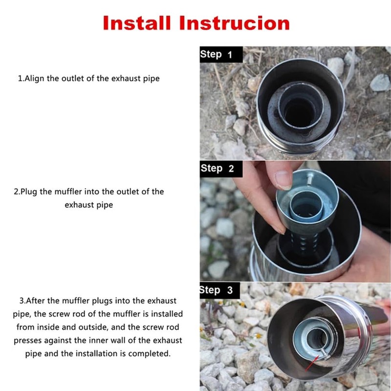 60mm Black Motorcycle Exhaust Can Muffler Pipe Baffle DB Killer