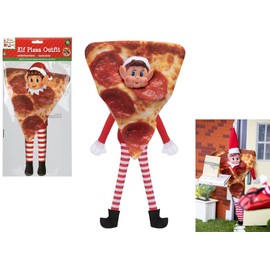 Quickdraw Naughty Christmas Elf Costumes and Clothes for Cheeky Badly Behaved Elves Festive Figures (Pizza Outfit)