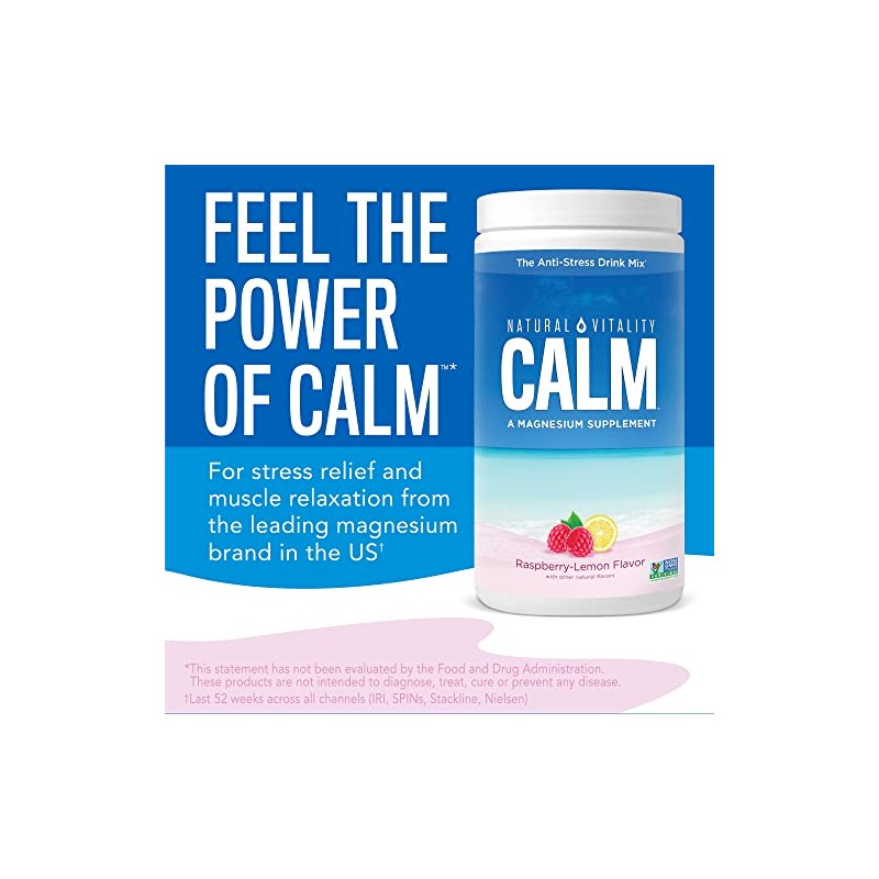 Natural Vitality Natural Calm Packets Diet Supplement, Raspberry Lemon, 30