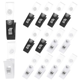 M METERXITY 20-Pack Garden Flag Clips Anti-Wind, Yard Flag Clips, Small Garden Flagpoles Clips, Plastic Lawn Yard Flag Pole Clips for Small Flags/Outdoor Flag/Garden Flag Poles [Black,White]