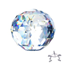 H&D HYALINE & DORA H&D 5.9 inch Prism Cut Crystal Clear Ball Great for Fortune Telling, Feng Shui Divination Spheres