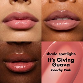 e.l.f. Cosmetics Glow Reviver Aceite para Labios Guayaba Coral It's Giving Guava, Hidrata y Nutre con Brillo Intenso y Efecto Jugoso, Fórmula con Aceite de Jojoba