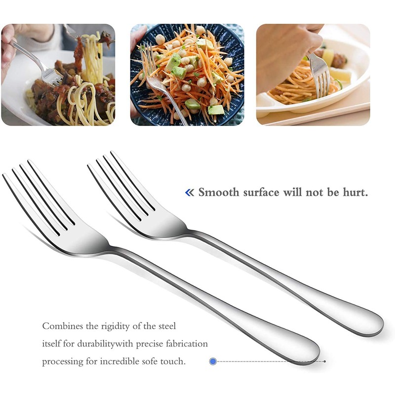 REQUISITE NEEDS 6 x Fine Stainless Steel Dinner Forks Table