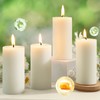 4 Pack Beeswax Pillar Candles,172 Hours Long Burning Pure Off-White