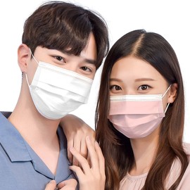 MediKR Basic Fit Dental Mask KF-AD 200 sheets Domestic disposable large color, dental KFAD large (peach 200) / 메디케이알 베이직핏 덴탈마스크 KF-AD 200매 국산 일회용 대형 컬러, 덴탈KFAD 대형(복숭아200)
