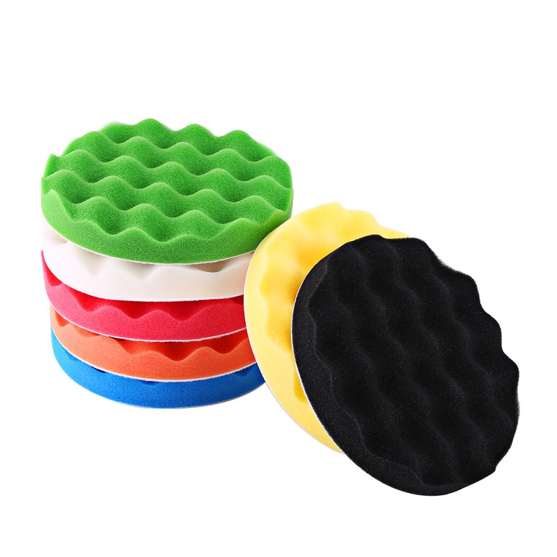 10Pcs 7" Polishing Buffing Waxing Pad Kit Tool For Car