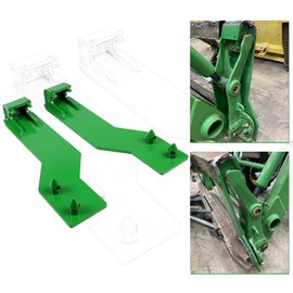 ECOTRIC Tractor Loader Quick Tach Weld On Mounting Brackets Compatible with John Deere Tractor Loaders Durable Heavy Duty Powder Coated Steel Green