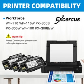 EXCERCUS 3Pack Remanufactured T2950 Ink Tank Maintenance Box Compatible for Workforce PX-S05B/S05W/WF-100/PX-S06B/W/WF-110/WF‑110W Wireless Mobile Printer (3-Pack)